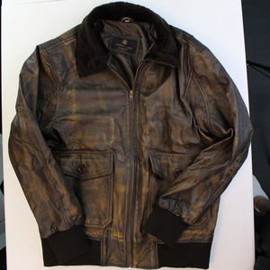 ⬇️$75:  Leather Bomber Jacket The Leather Empire